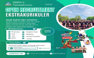 Open recruitment ekstrakurikuler SMP Negeri 3 Tambakromo